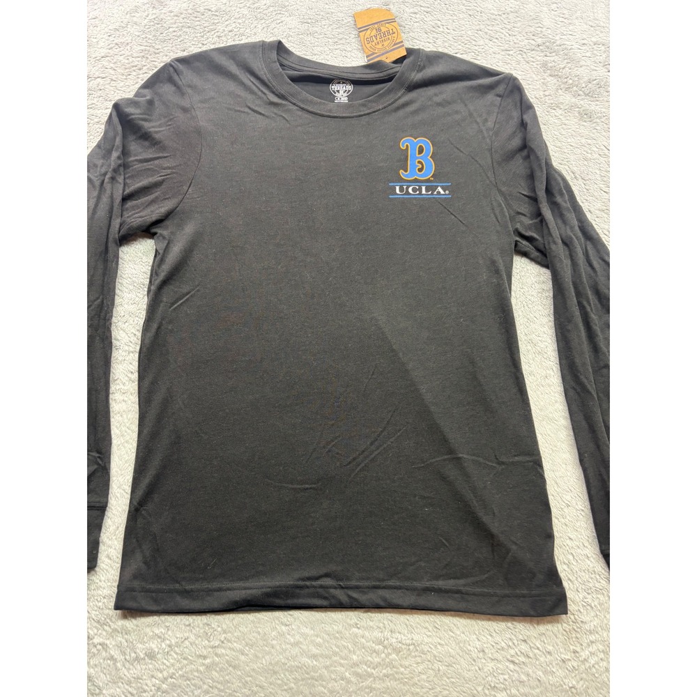 UCLA Bruins Mens Medium Long Sleeve Shirt Charcoal Gray NCAA NEW